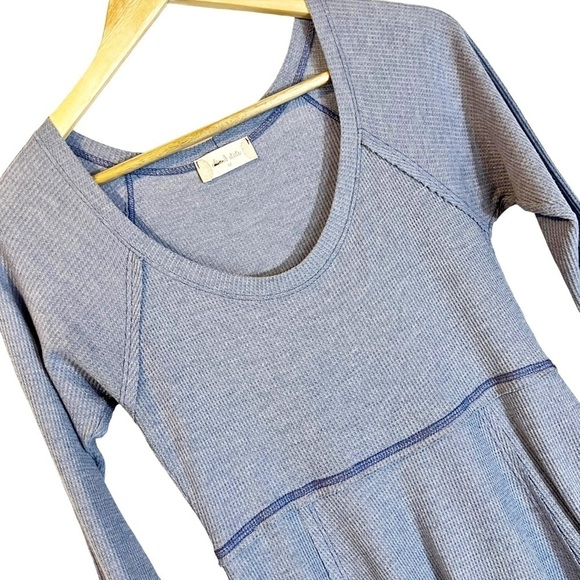 Altar’d State Blue Thermal Scoop Neck Mini Dress - Picture 5 of 5